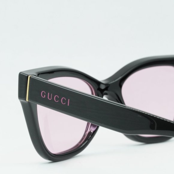 💯 NEW GUCCI GG1133S 003 BLACK SHINY PINK EYEGLASSES - Picture 5 of 13